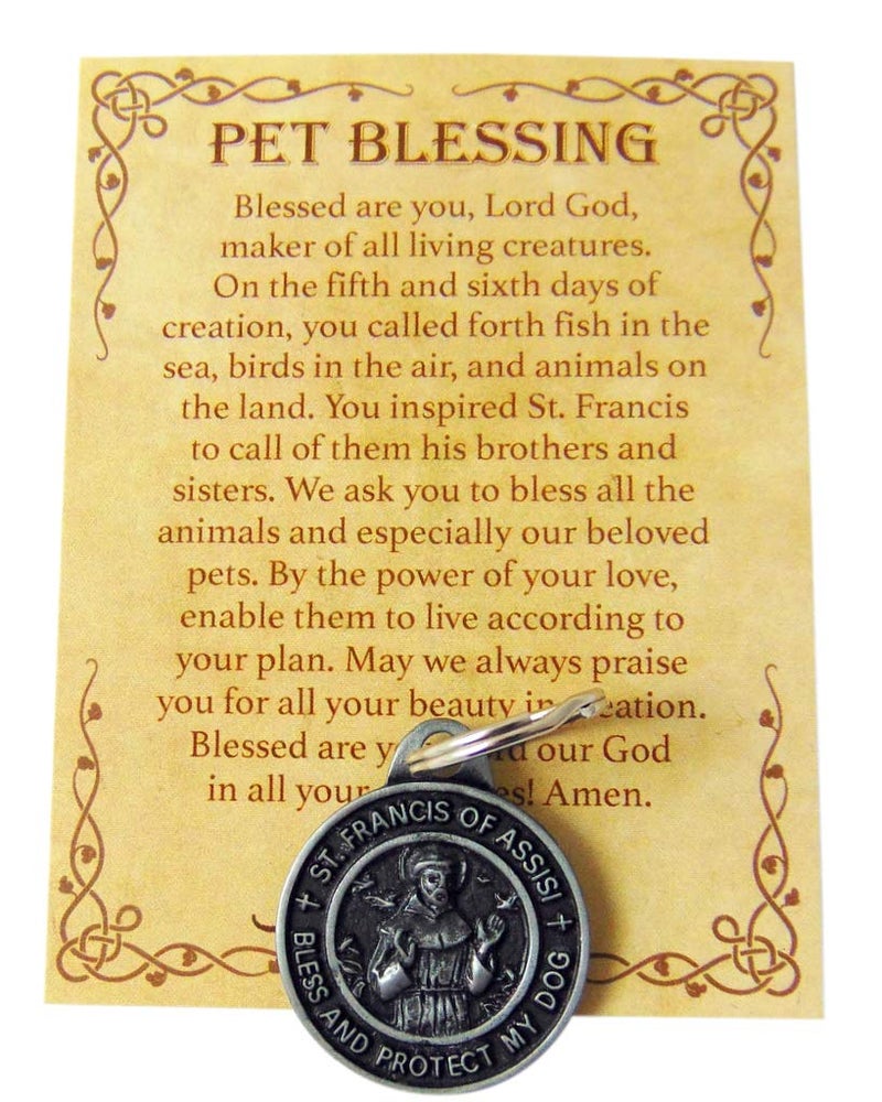 Westman Works St Francis Medal Set for Dogs Collar Pendant with Pet Prayer Gift Boxed - Image 2